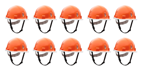 10x Jugendfeuerwehr-Helm mit Kinnriemen DJF